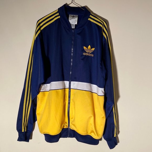 adidas blue trefoil jacket